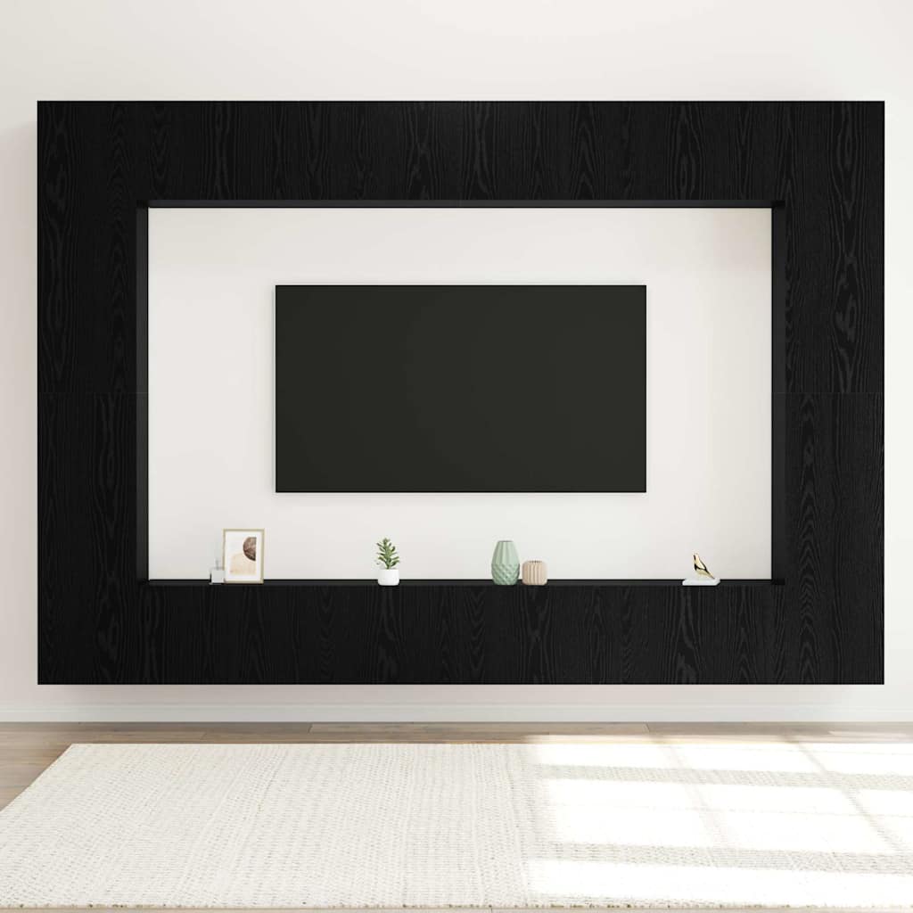 Ensemble meuble TV 8 pcs Chêne noir 100 x 30 x 30 cm - XIOS