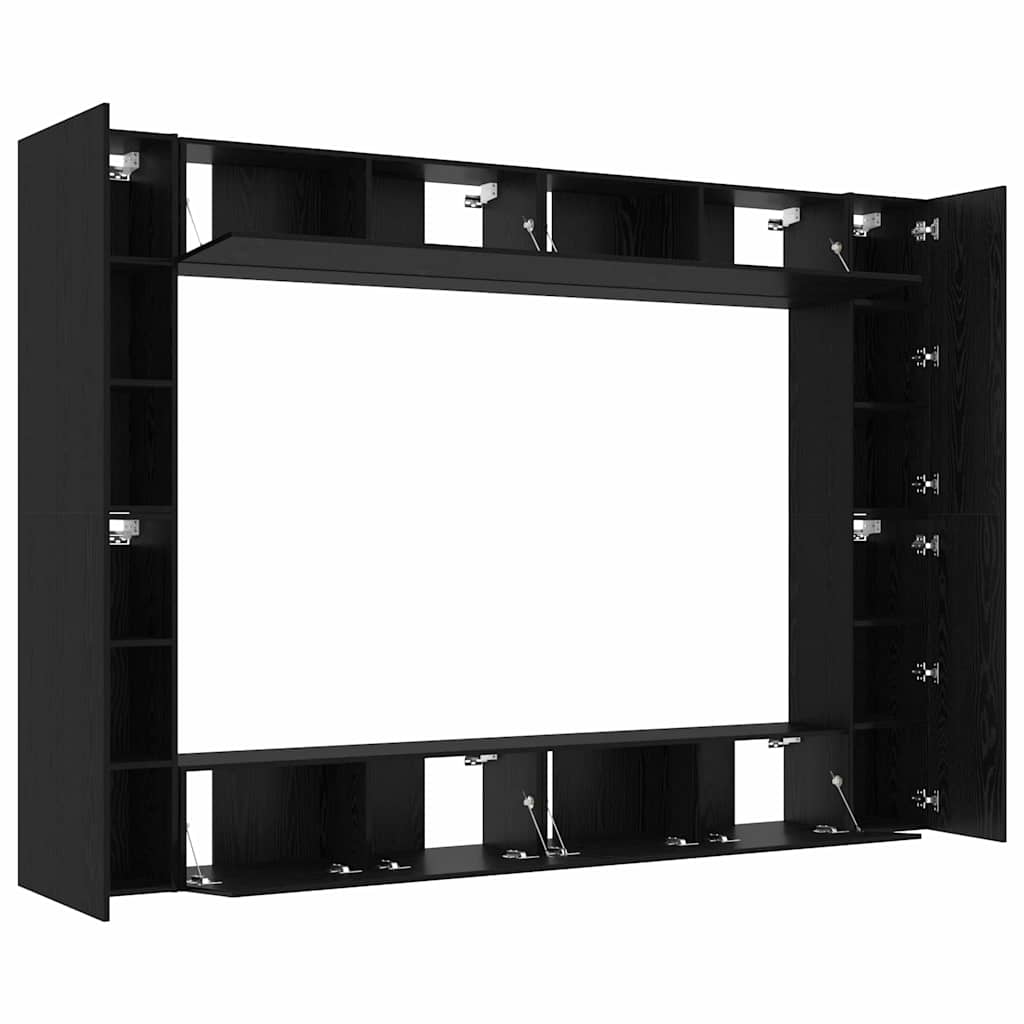 Ensemble meuble TV 8 pcs Chêne noir 100 x 30 x 30 cm - XIOS