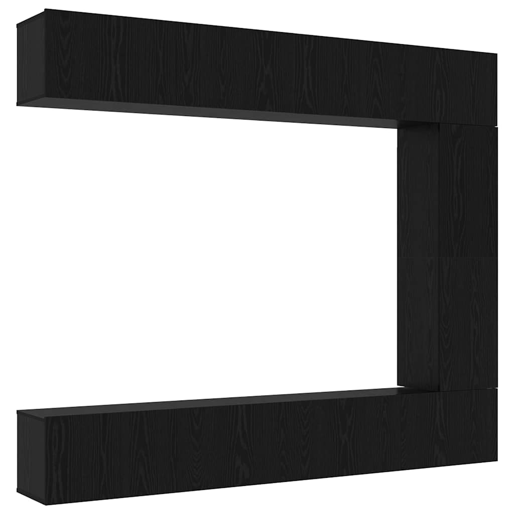Ensemble meuble TV 5 pc Chêne noir Bois d'ingénierie