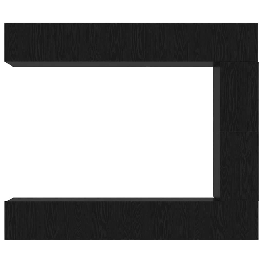 Ensemble meuble TV 5 pc Chêne noir Bois d'ingénierie