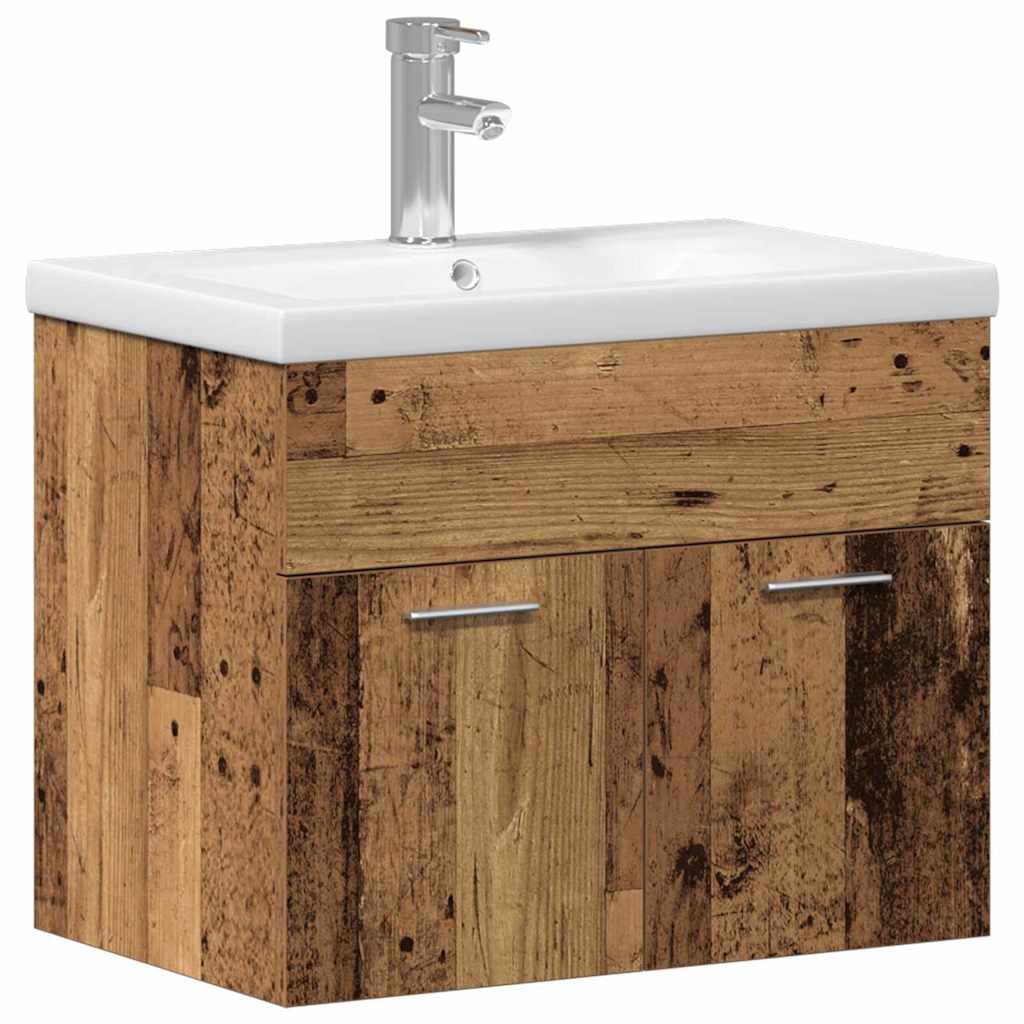 Ensemble de mobilier de salle de bain 3 pièces Marron