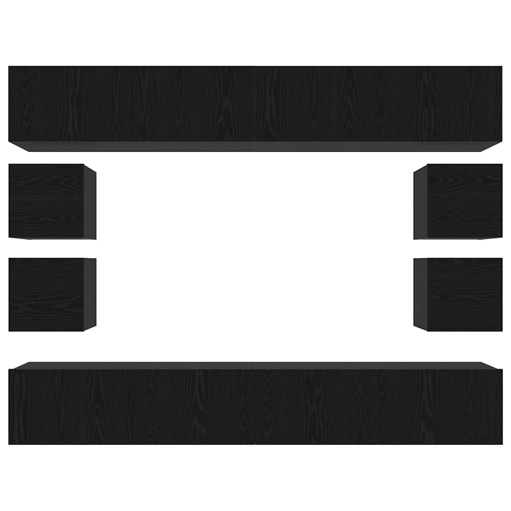 Ensemble meuble TV 8 pcs Chêne noir Bois d'ingénierie - XIOS