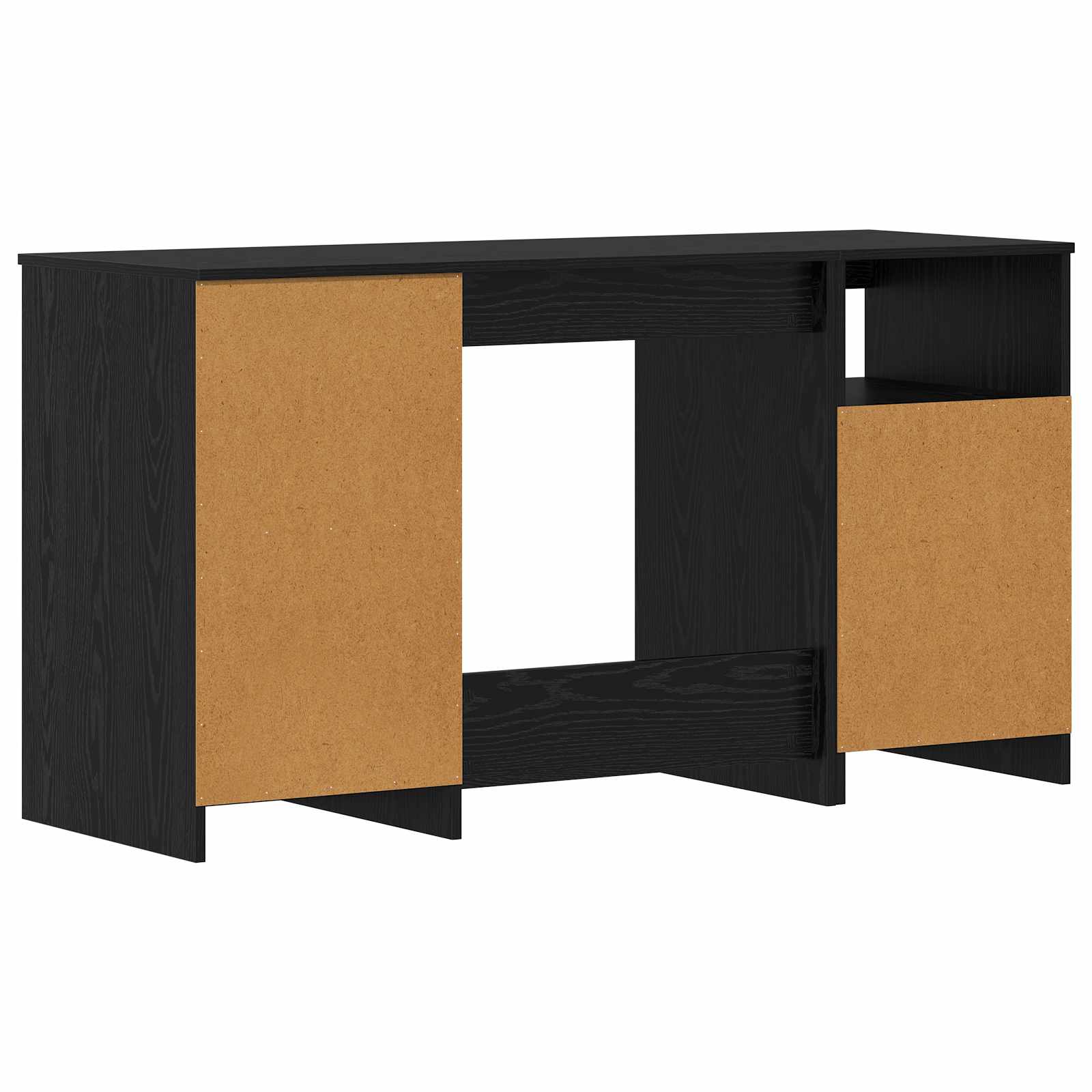 Bureau 2 pièces Chêne noir 140 x 50 x 76 cm Bois d'ingénierie