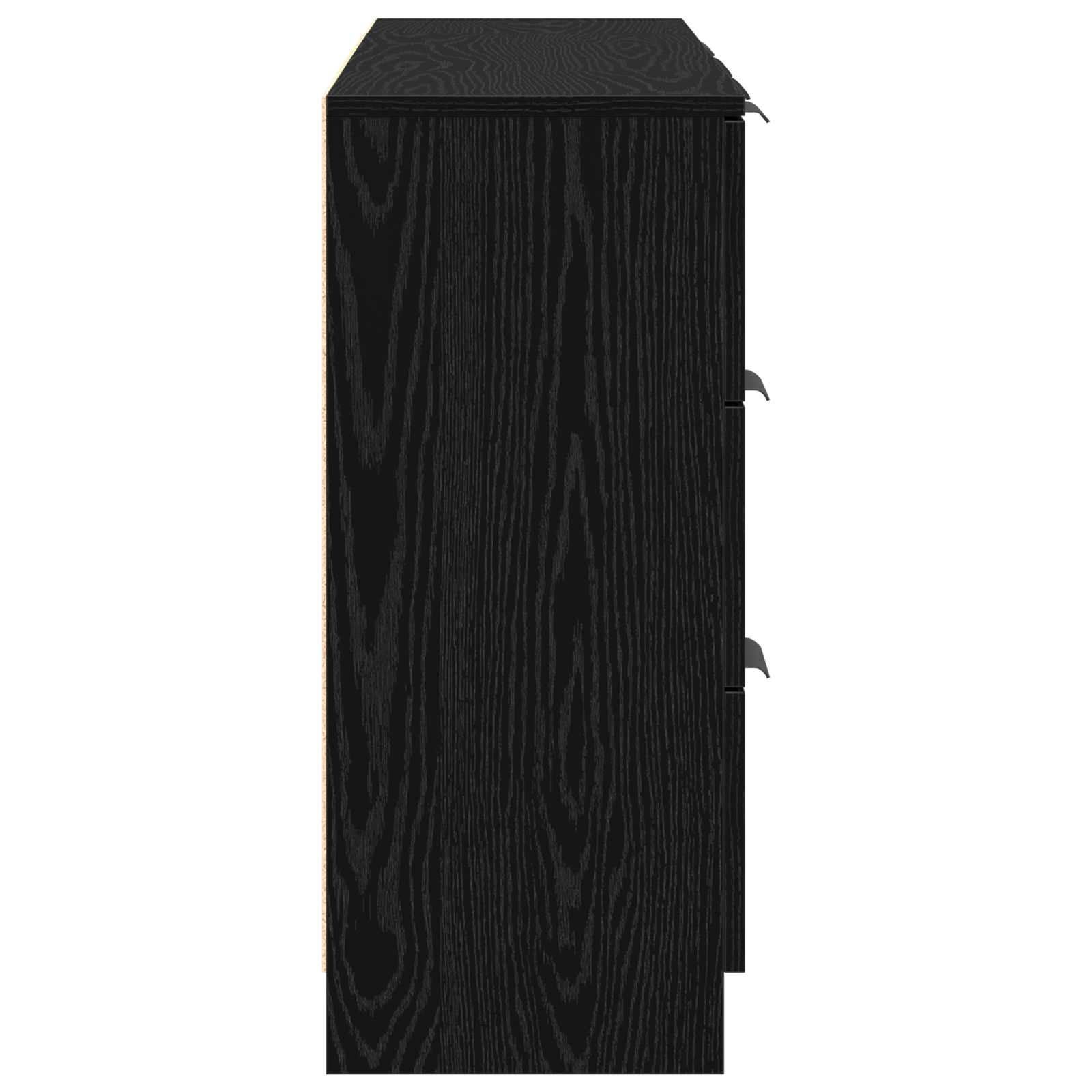 Buffet avec tiroir 3 pcs Chêne noir Bois d'ingénierie - XIOS
