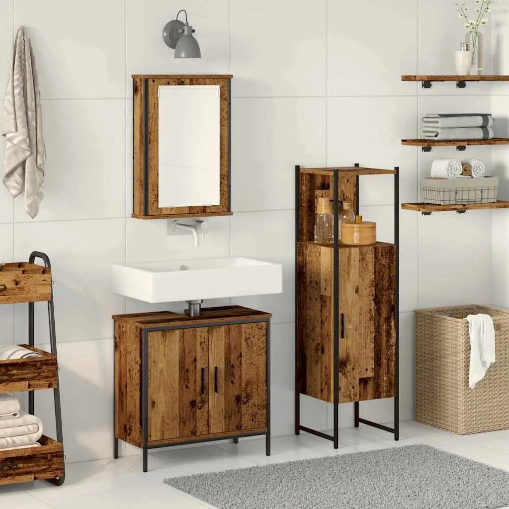 Ensemble de mobilier de salle de bain 3 pc Marron - XIOS