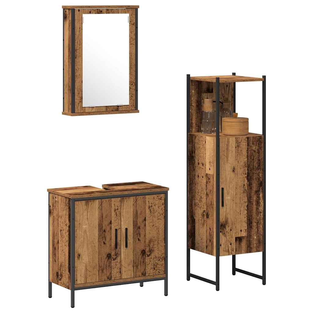 Ensemble de mobilier de salle de bain 3 pc Marron