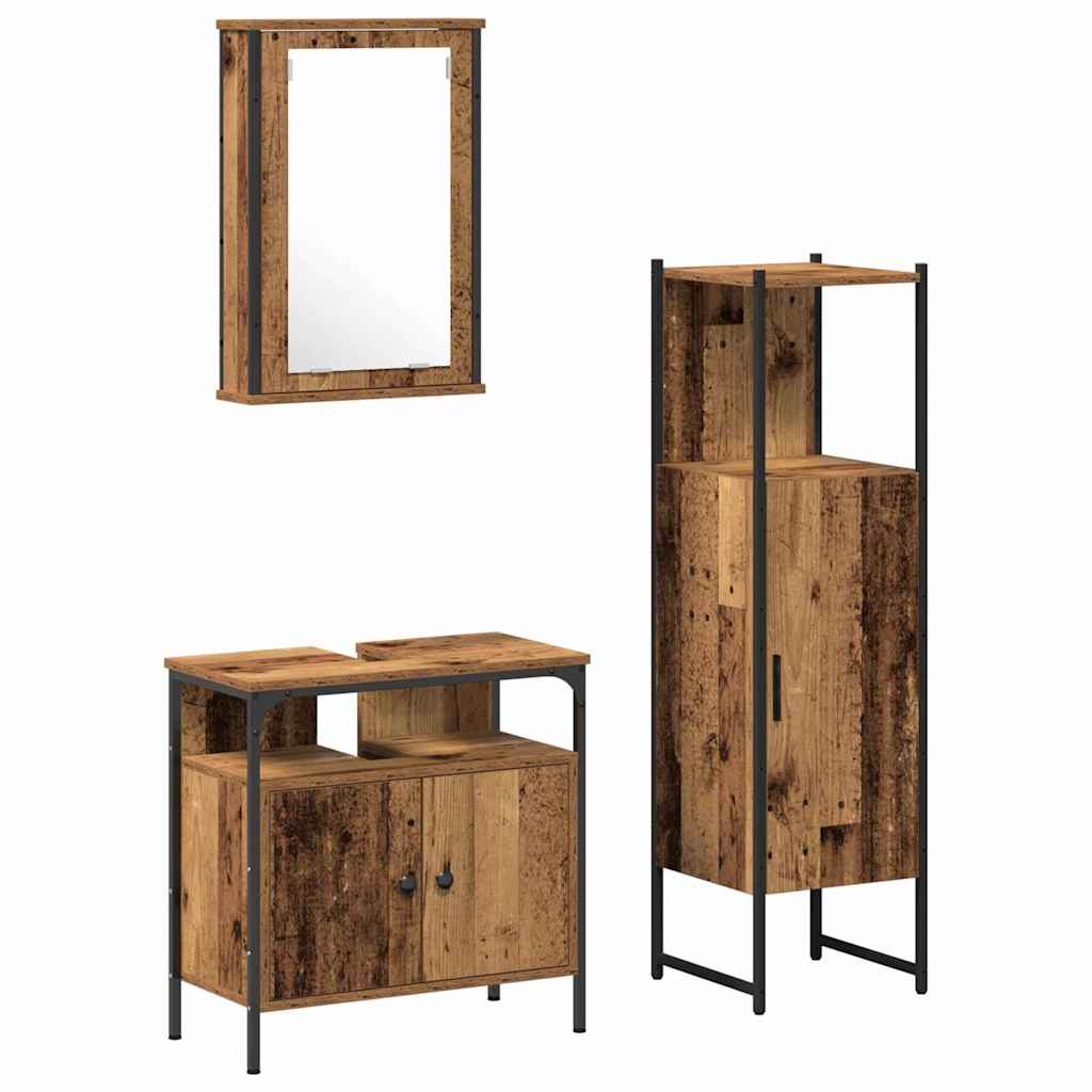 Ensemble de mobilier de salle de bain 3 pc Marron