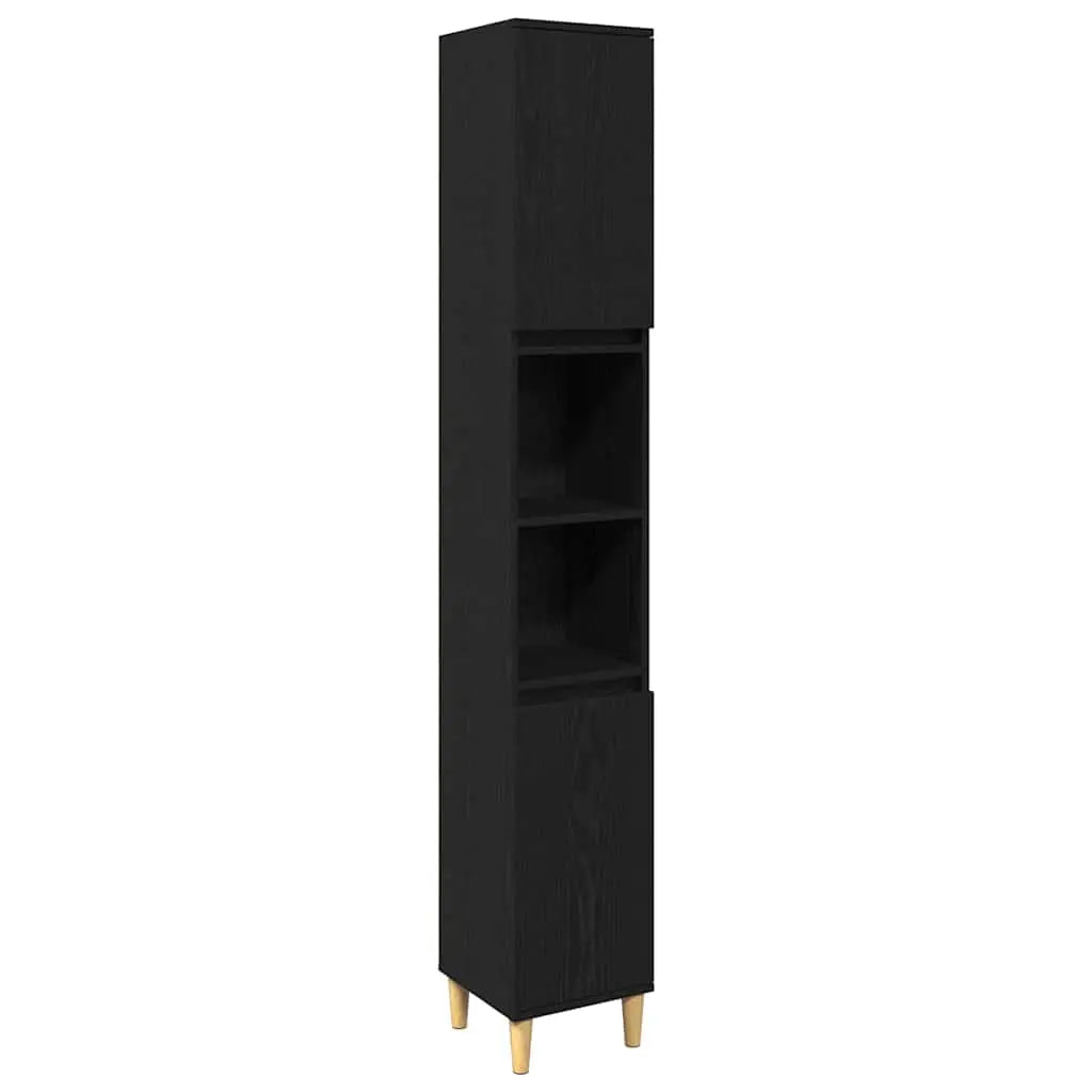 Ensemble de mobilier de salle de bain 3 pc Noir 80 x 33 x 60 cm - XIOS