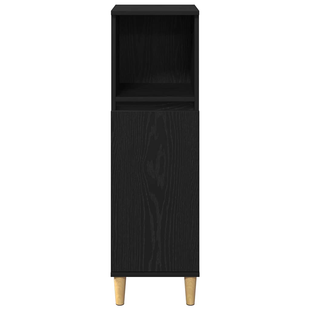 Ensemble de mobilier de salle de bain 3 pc Noir 80 x 33 x 60 cm