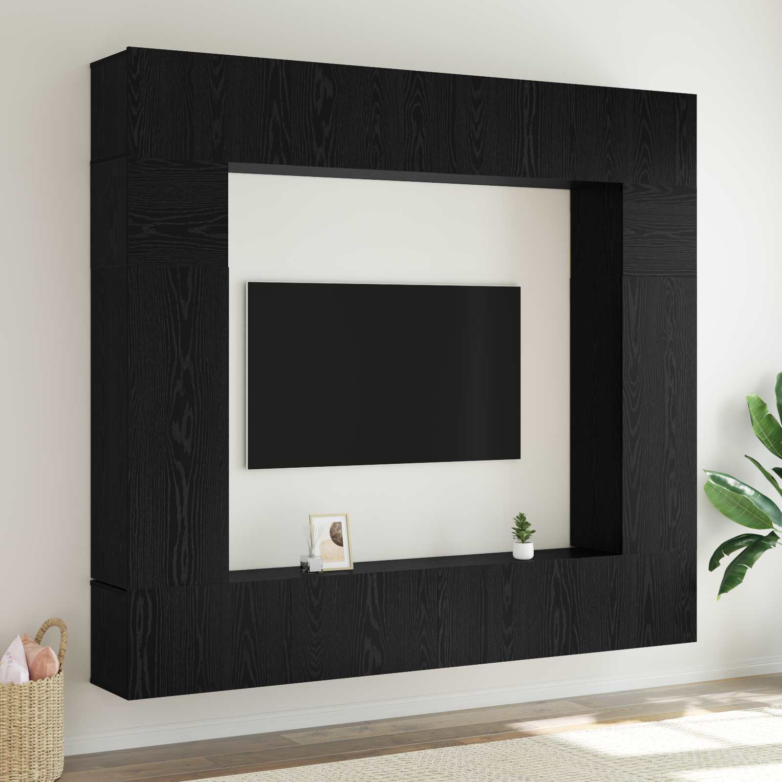Ensemble meuble TV 8 pcs Chêne noir Bois d'ingénierie - XIOS