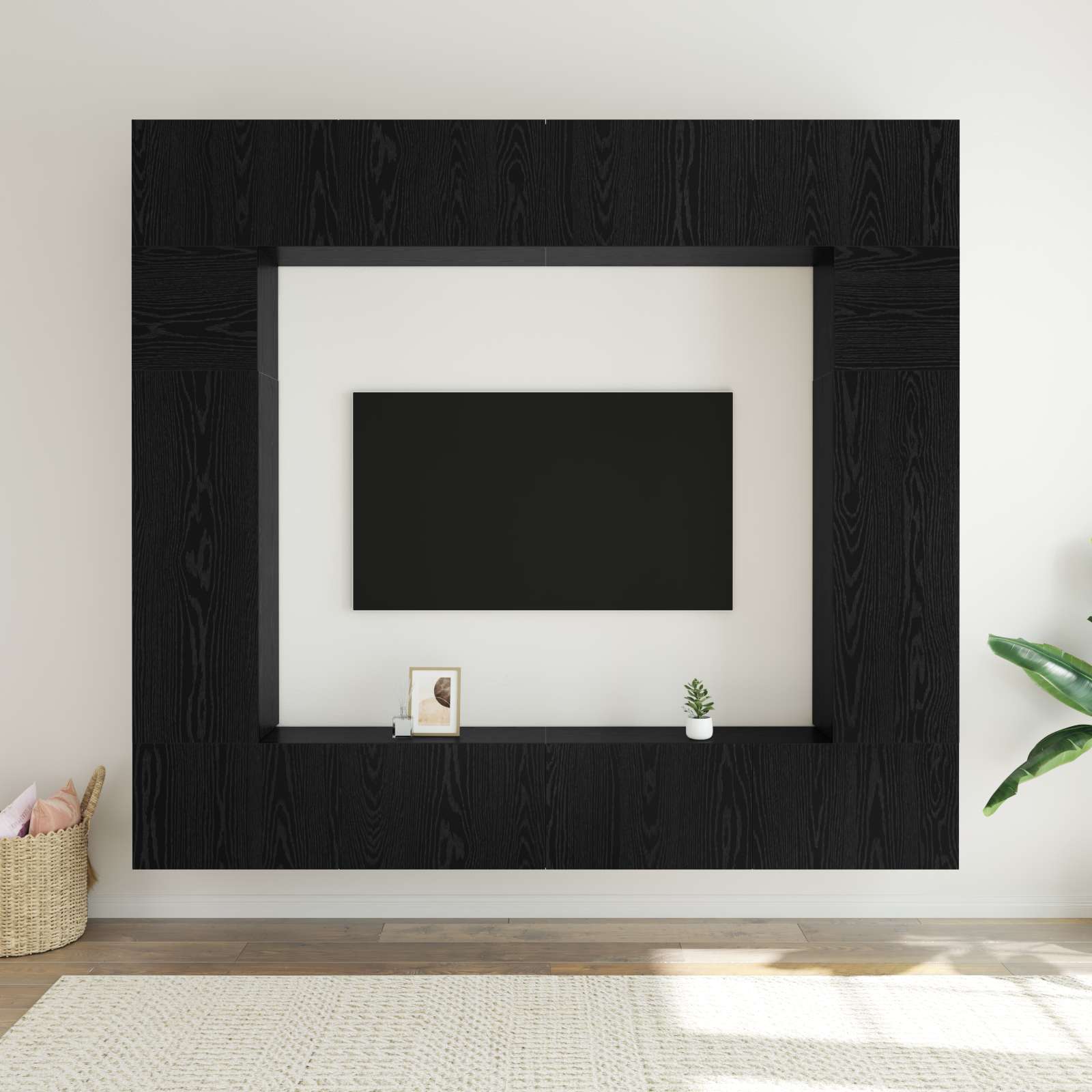 Ensemble meuble TV 8 pcs Chêne noir Bois d'ingénierie - XIOS