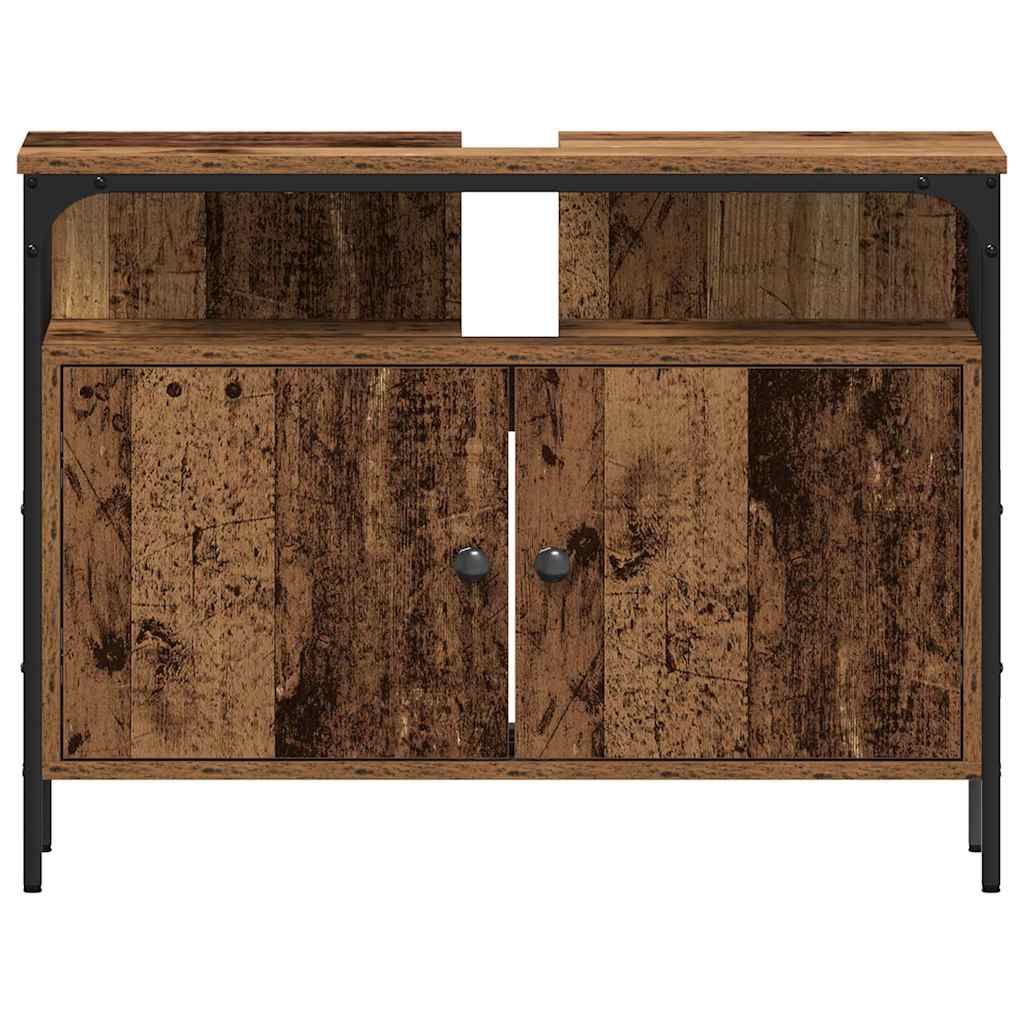Ensemble de mobilier de salle de bain 4 pc Bois Ancien