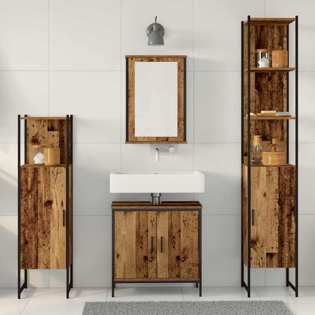 Ensemble de mobilier de salle de bain 4 pc Marron