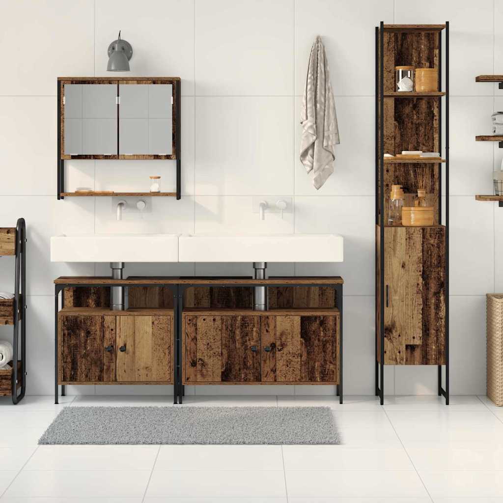Ensemble de mobilier de salle de bain 4 pièces Bois Ancien