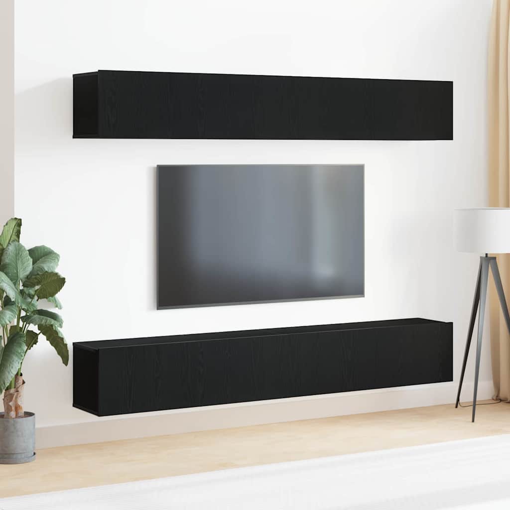 Ensemble meuble TV 4 pcs Chêne noir 100 x 30 x 30 cm - XIOS