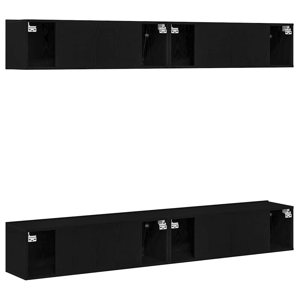 Ensemble meuble TV 4 pcs Chêne noir 100 x 30 x 30 cm - XIOS