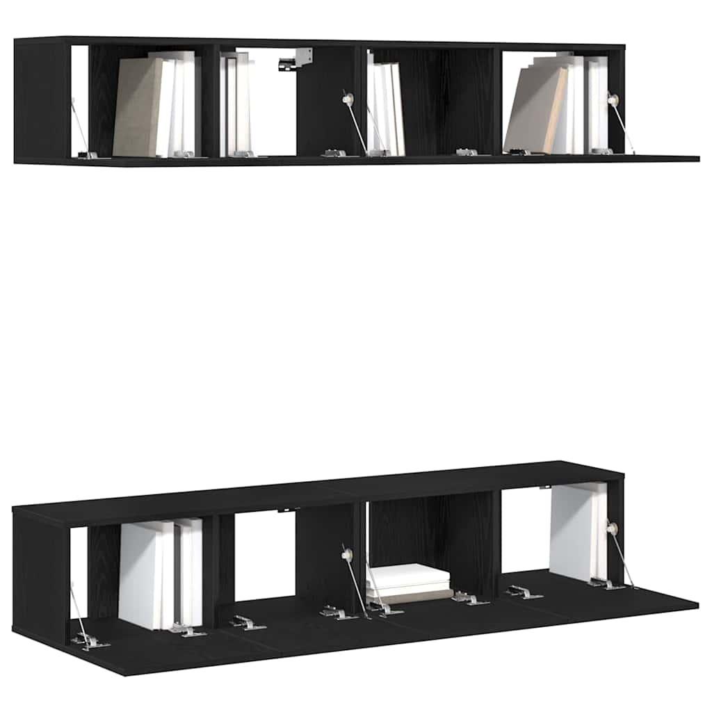 Ensemble meuble TV 4 pcs Chêne noir 80 x 30 x 30 cm - XIOS