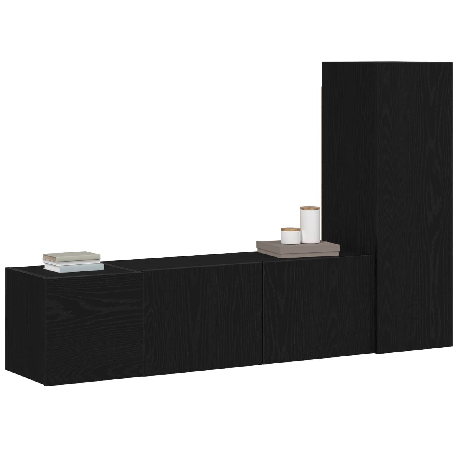 Ensemble meuble TV 3 pcs Chêne noir 130,5 x 30 x 140 cm - XIOS