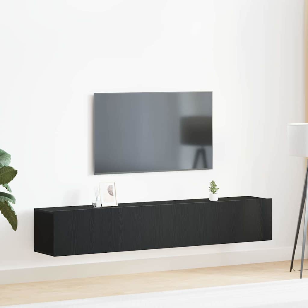Ensemble meuble TV 2 pcs Chêne noir Bois d'ingénierie - XIOS