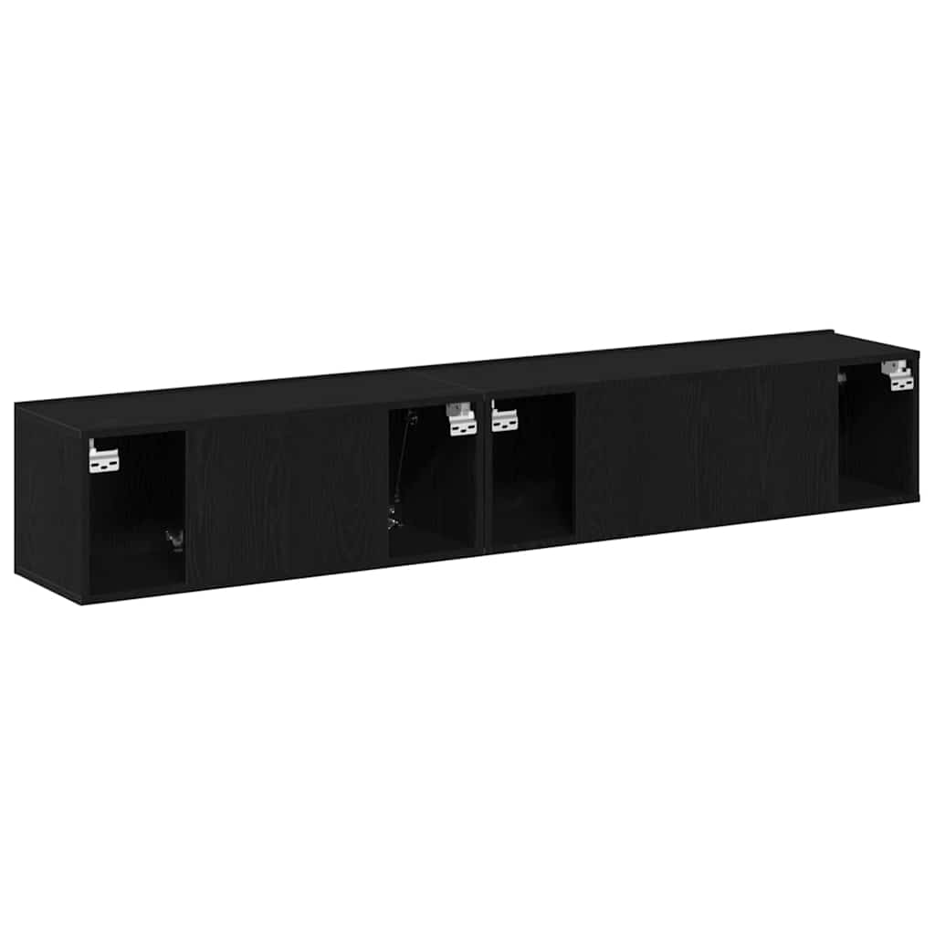 Ensemble meuble TV 2 pcs Chêne noir Bois d'ingénierie - XIOS