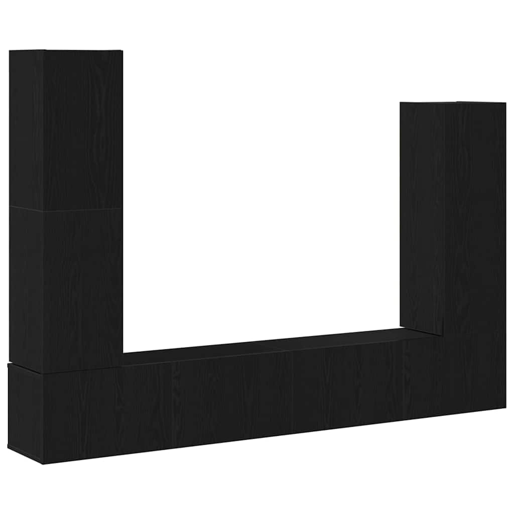 Ensemble meuble TV 6 pcs Chêne noir Bois d'ingénierie - XIOS