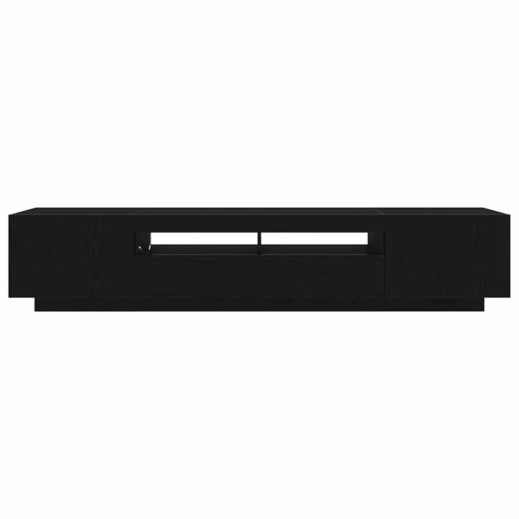 Ensemble meuble TV Montage mural 2 pcs Noir 200 x 35 x 40 cm - XIOS