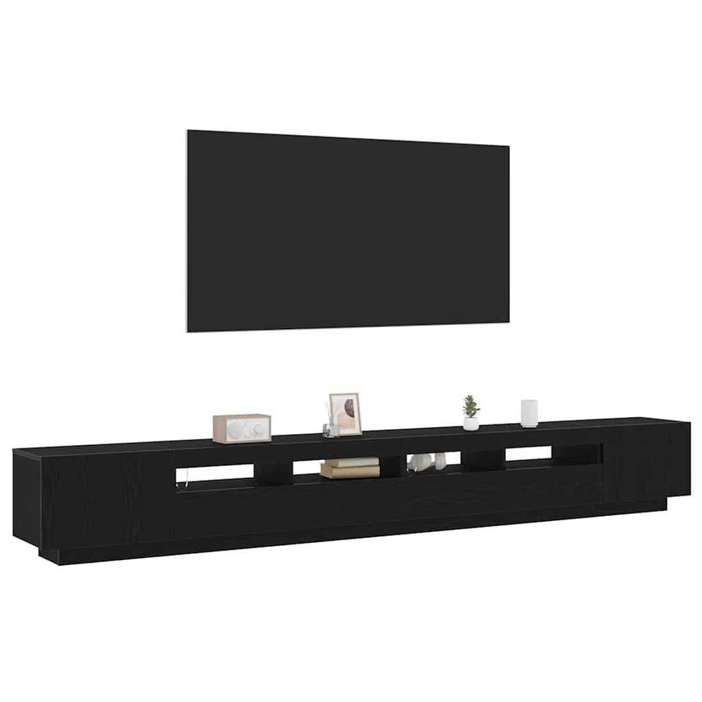 Ensemble meuble TV Montage mural 3 pcs Noir 300 x 35 x 40 cm