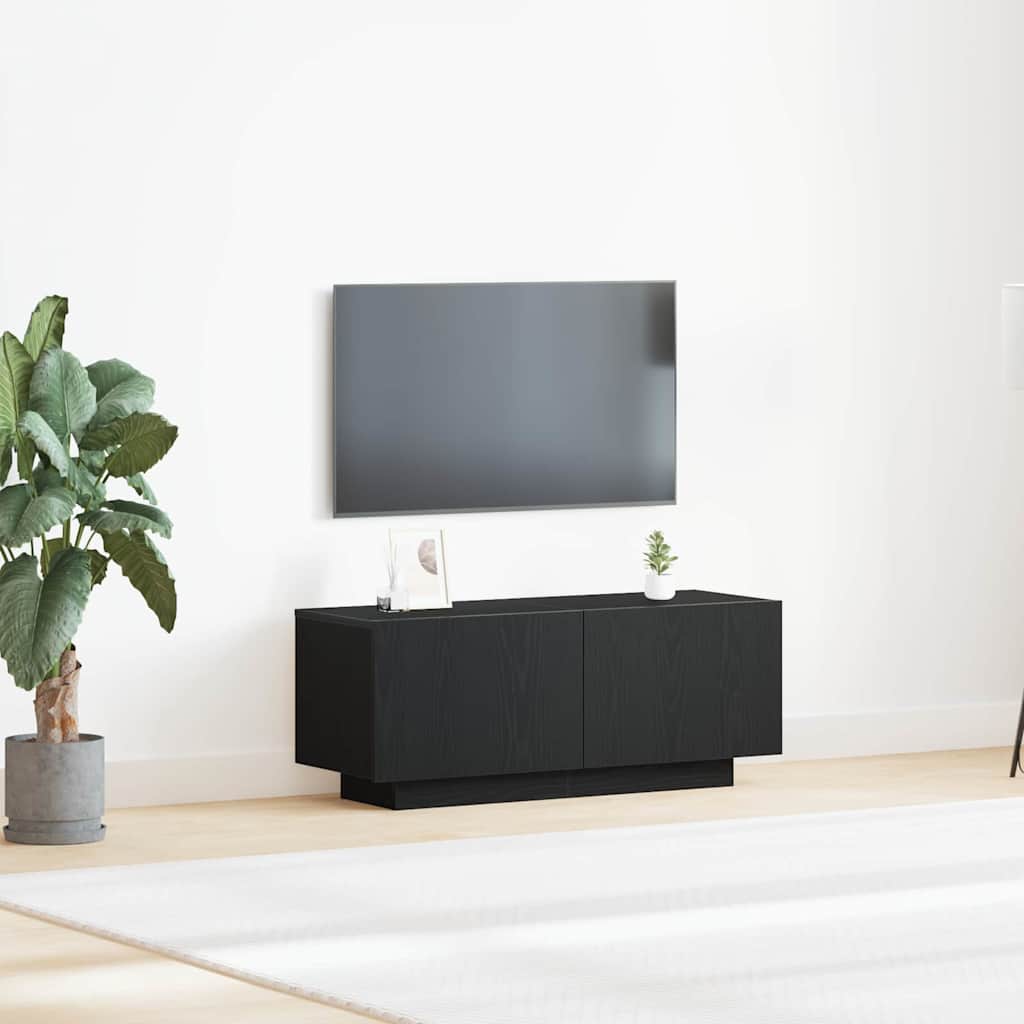 Meuble TV Chêne noir 100 x 35 x 40 cm Bois d'ingénierie - XIOS