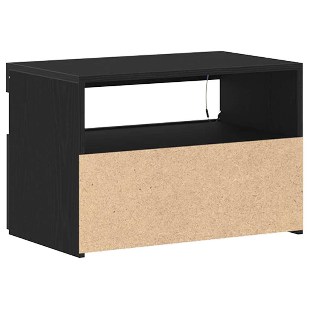 Cabinet de chevet Chêne noir 60 x 35 x 40 cm Bois d'ingénierie - XIOS
