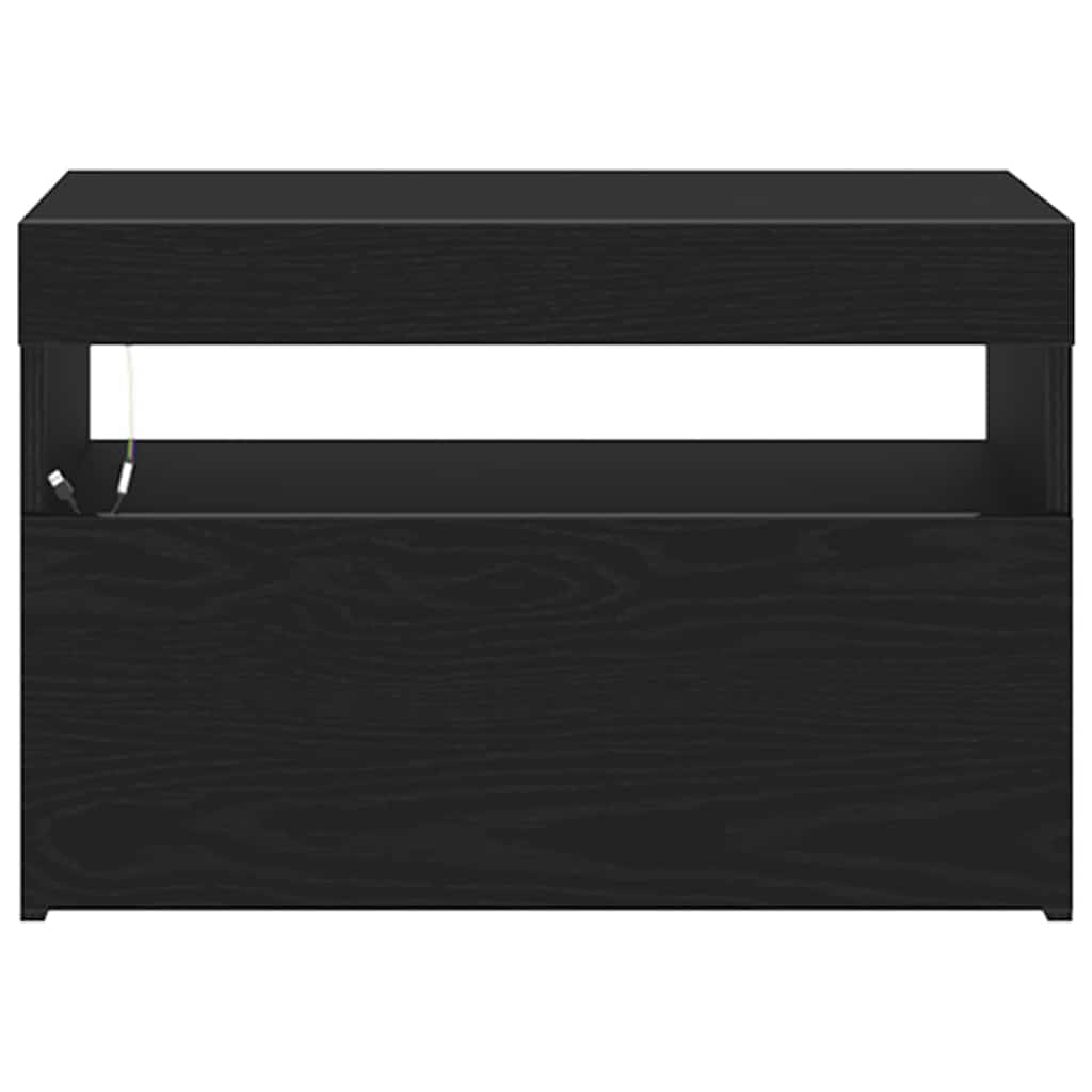 Cabinet de chevet Chêne noir 60 x 35 x 40 cm Bois d'ingénierie - XIOS