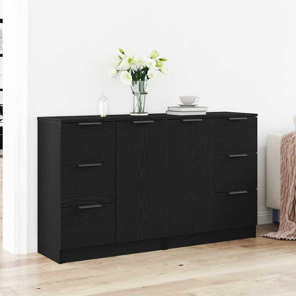 Buffet Chêne noir 180 x 30 x 70 cm Bois d'ingénierie - XIOS