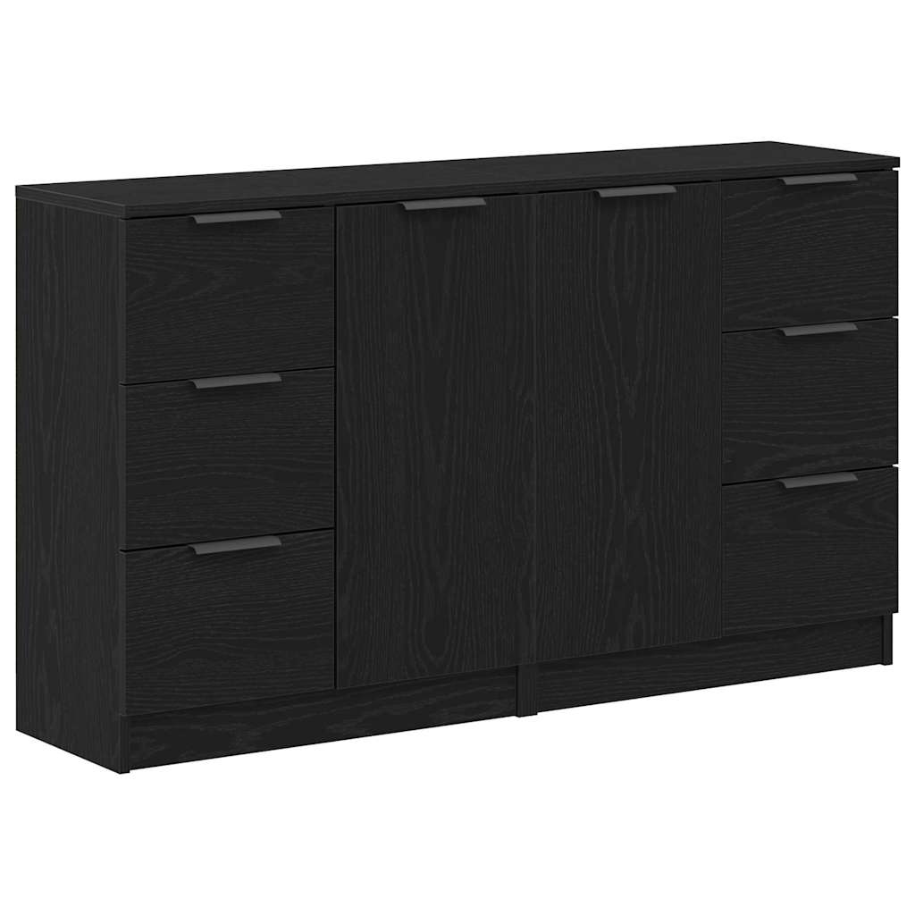 Buffet Chêne noir 120 x 30 x 70 cm Bois d'ingénierie