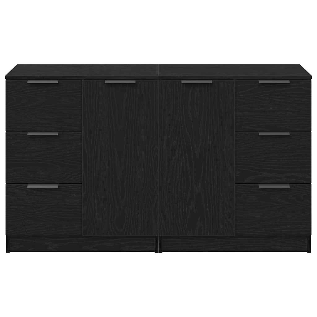 Buffet Chêne noir 120 x 30 x 70 cm Bois d'ingénierie