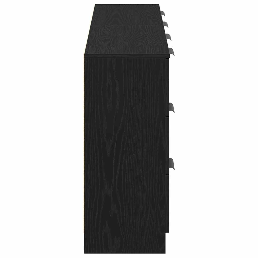 Buffet Chêne noir 120 x 30 x 70 cm Bois d'ingénierie