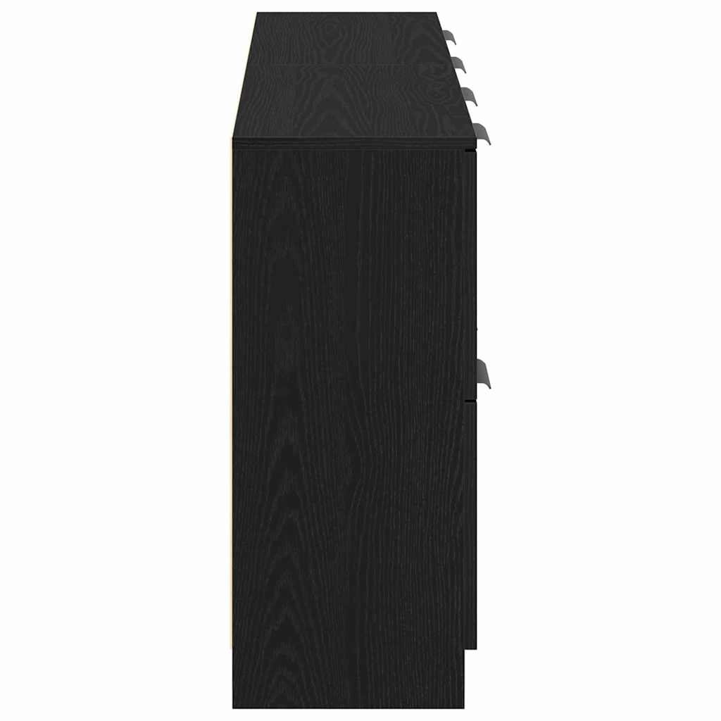 Buffet 2 pcs Chêne noir 60 x 30 x 70 cm Bois d'ingénierie - XIOS