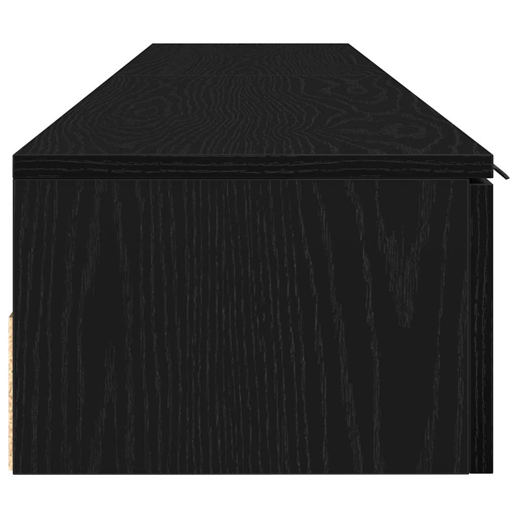 Meuble mural avec tiroir 2 pcs Chêne noir 102 x 30 x 20 cm - XIOS