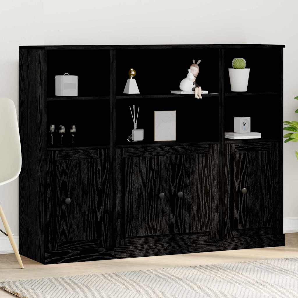 Highboard Chêne noir 132 x 35,5 x 103,5 cm Bois d'ingénierie - XIOS