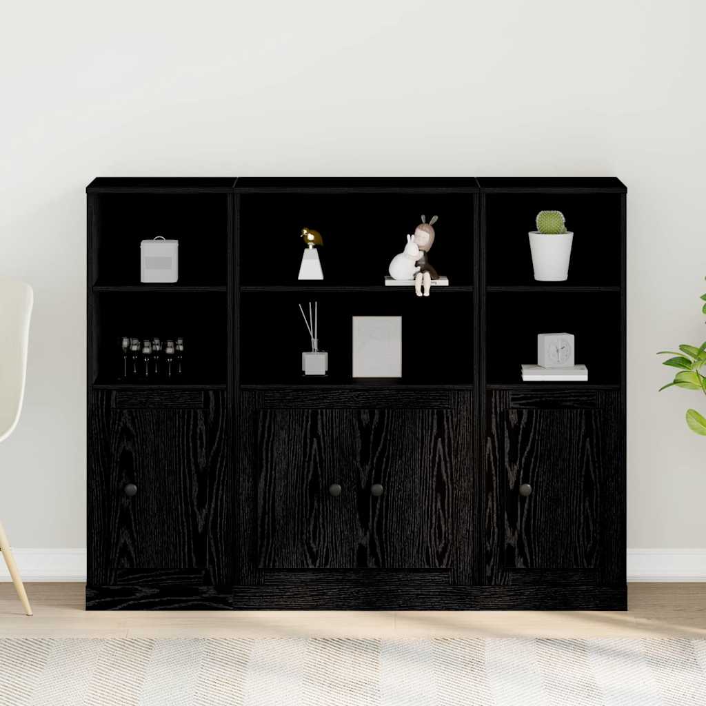 Highboard Chêne noir 132 x 35,5 x 103,5 cm Bois d'ingénierie - XIOS