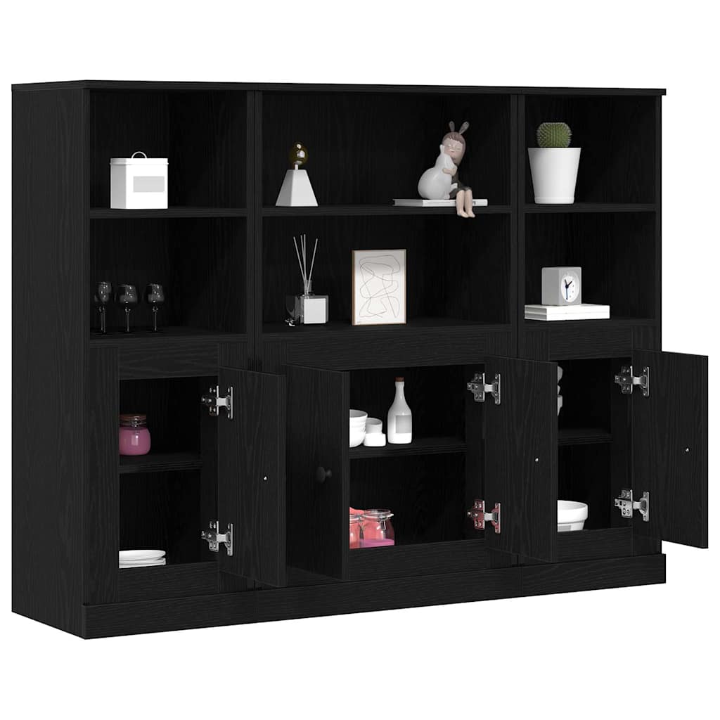 Highboard Chêne noir 132 x 35,5 x 103,5 cm Bois d'ingénierie - XIOS