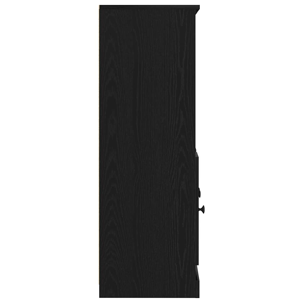 Haut Armoire Chêne noir 132 x 35,5 x 103,5 cm Bois d'ingénierie