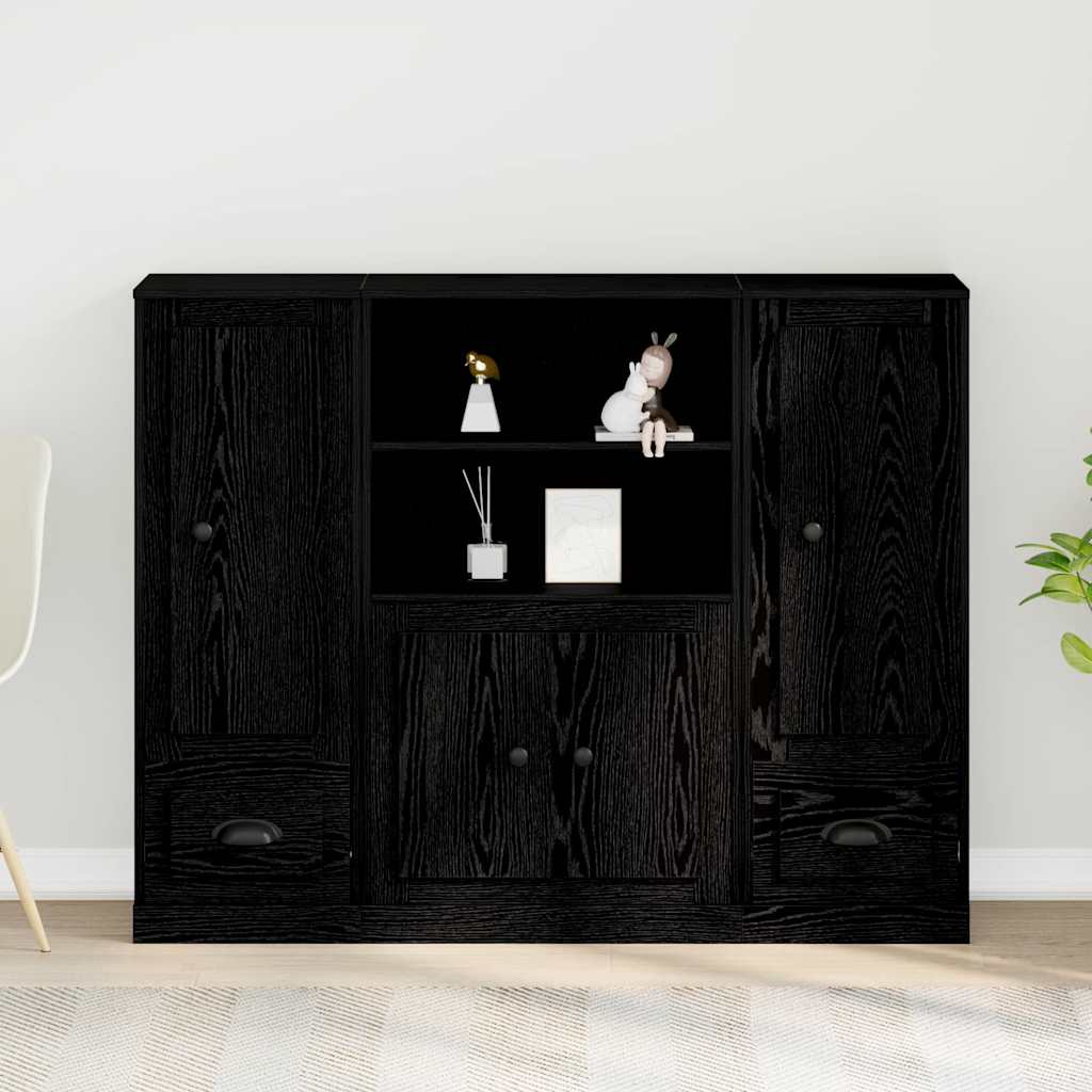 Highboard Chêne noir 132 x 35,5 x 103,5 cm Bois d'ingénierie - XIOS