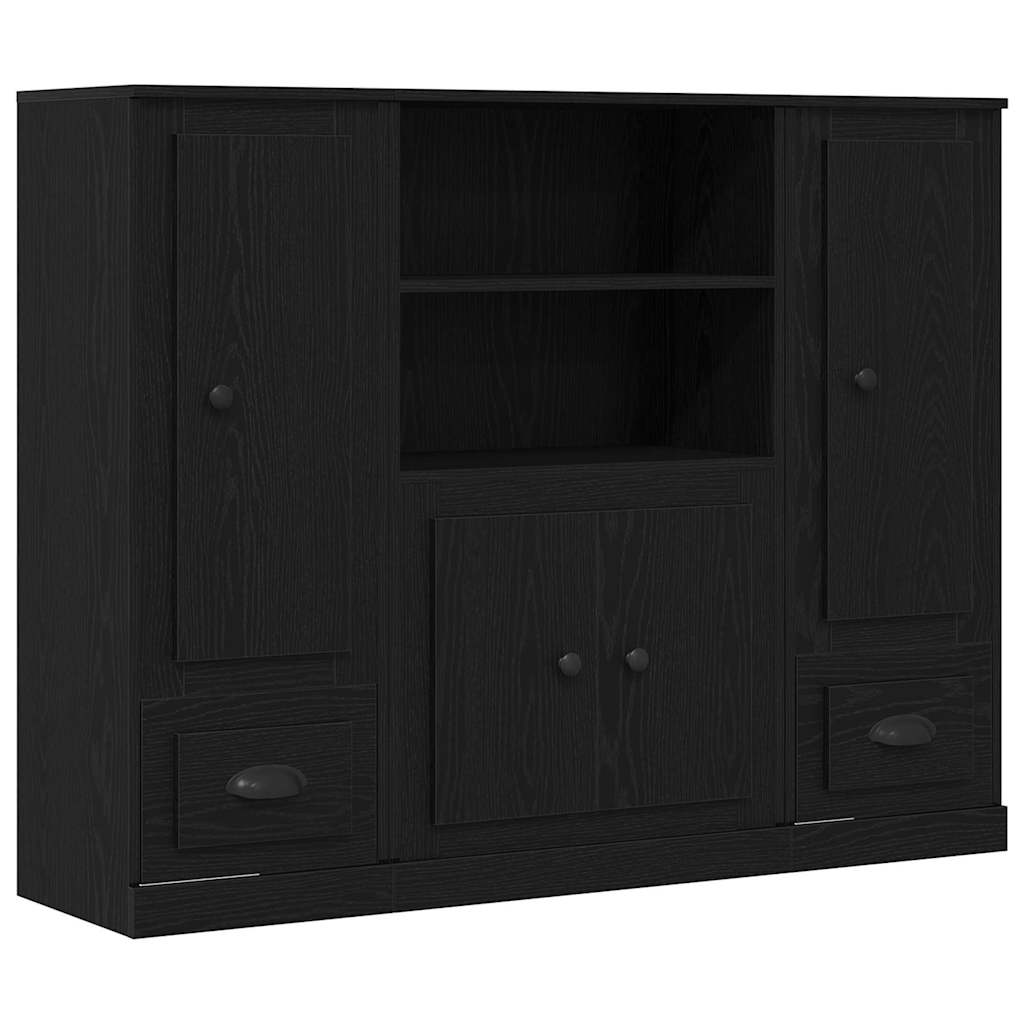 Highboard Chêne noir 132 x 35,5 x 103,5 cm Bois d'ingénierie - XIOS