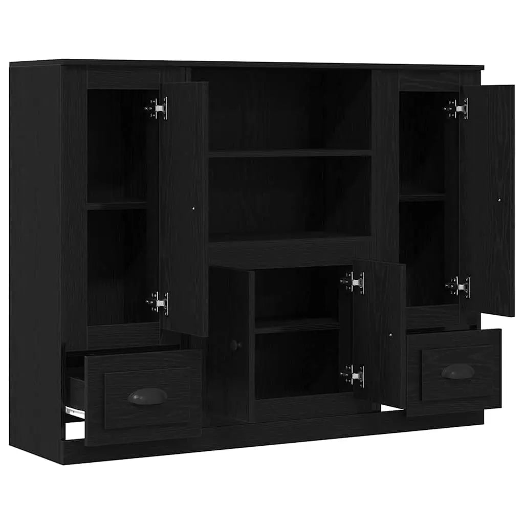 Highboard Chêne noir 132 x 35,5 x 103,5 cm Bois d’ingénierie - XIOS