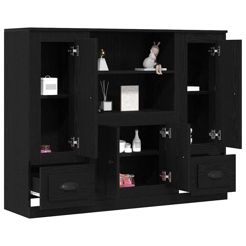 Highboard Chêne noir 132 x 35,5 x 103,5 cm Bois d'ingénierie - XIOS