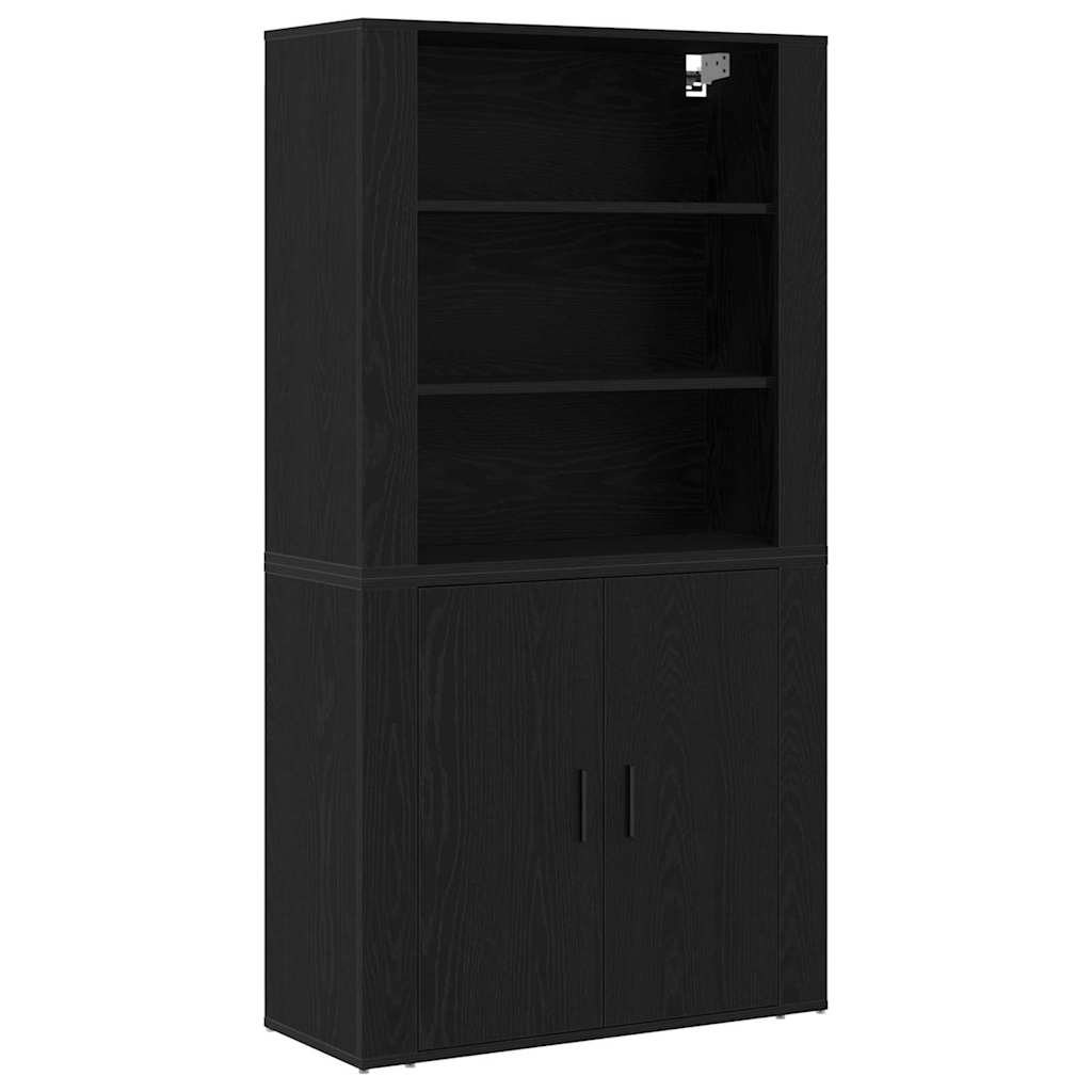 Haut Armoire Chêne noir 80 x 33 x 150 cm Bois d'ingénierie - XIOS
