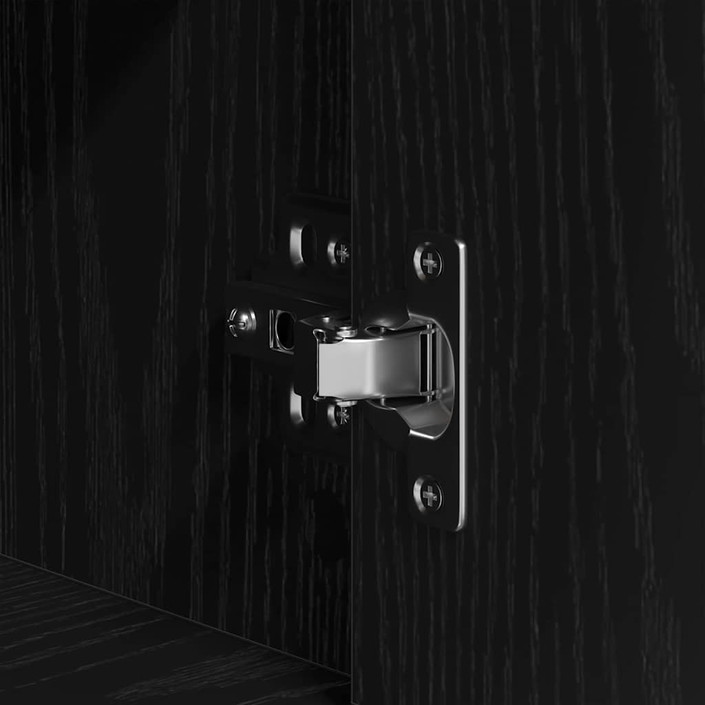 Haut Armoire Chêne noir 80 x 33 x 150 cm Bois d'ingénierie - XIOS