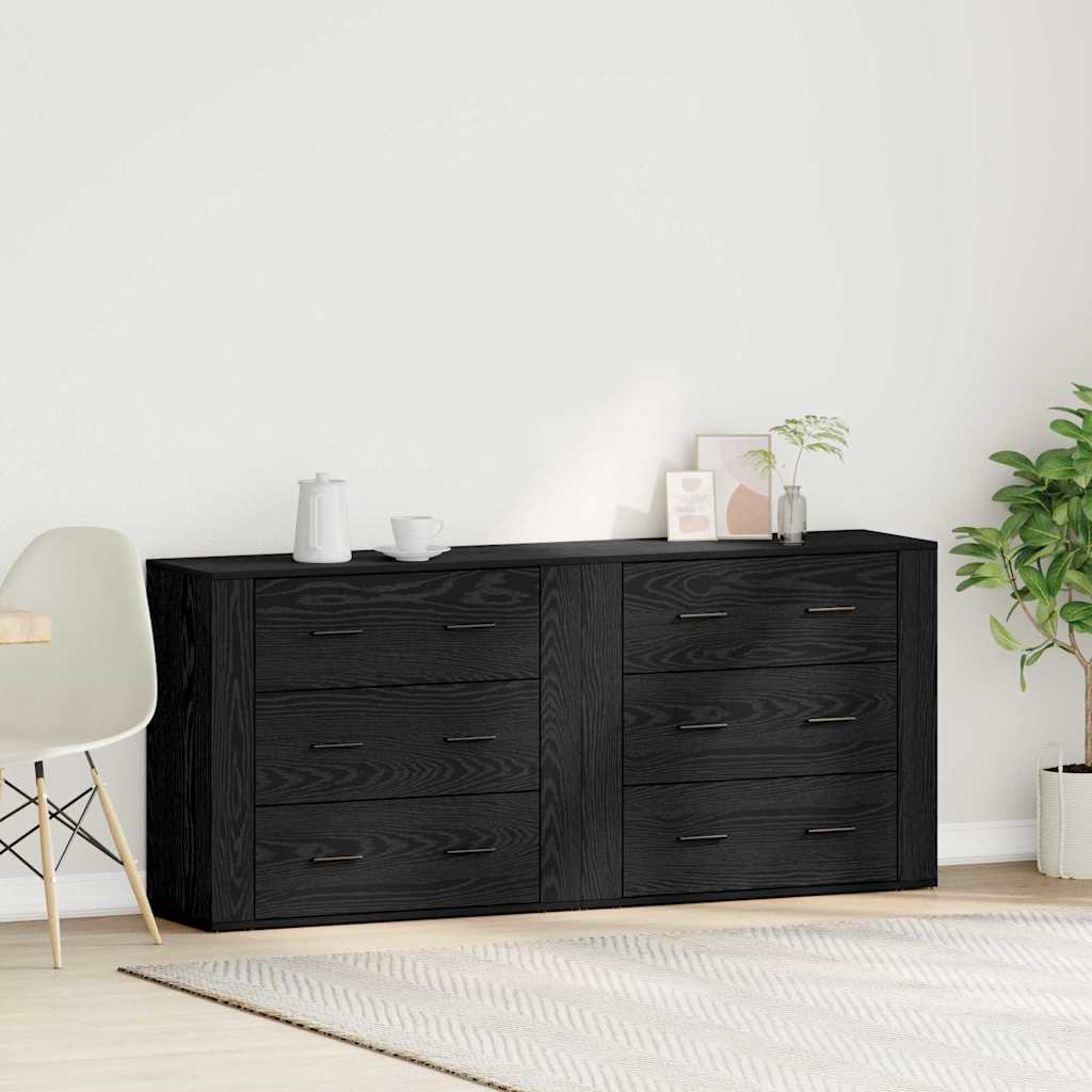 Buffet Chêne noir 160 x 33 x 70 cm Bois d'ingénierie - XIOS
