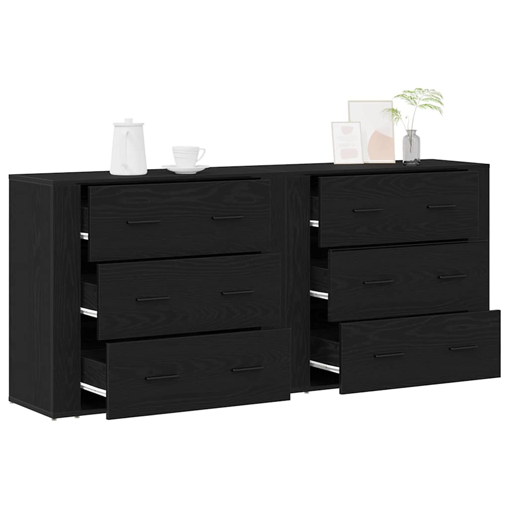 Buffet Chêne noir 160 x 33 x 70 cm Bois d'ingénierie - XIOS