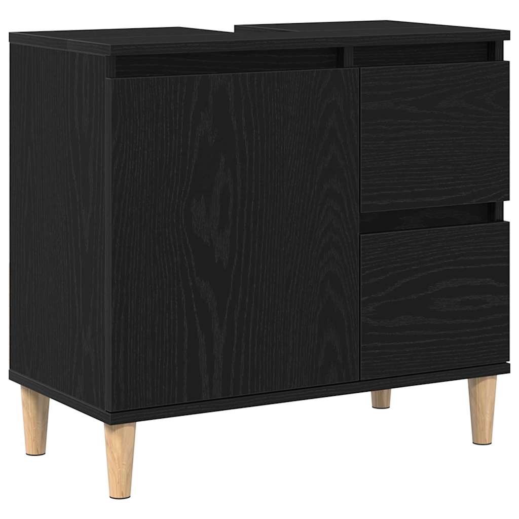 Ensemble de mobilier de salle de bain 3 pc Chêne noir