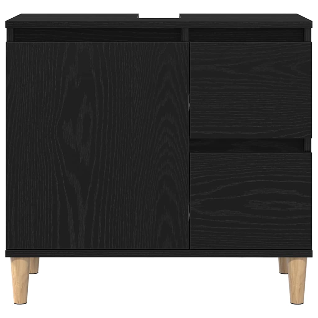 Ensemble de mobilier de salle de bain 3 pc Chêne noir